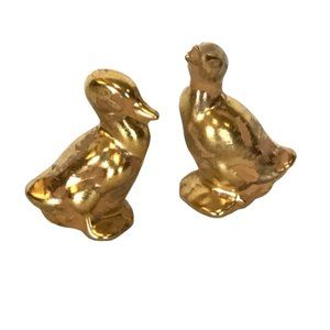 Stangl Pottery Granada Gold Vintage Terracotta Pottery Duck Figurines